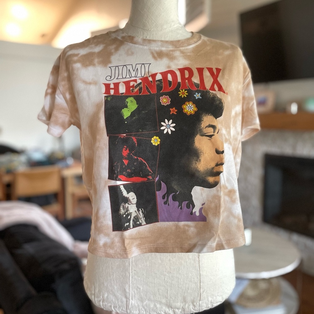 Jimi Hendrix ti dye crop top size XS
